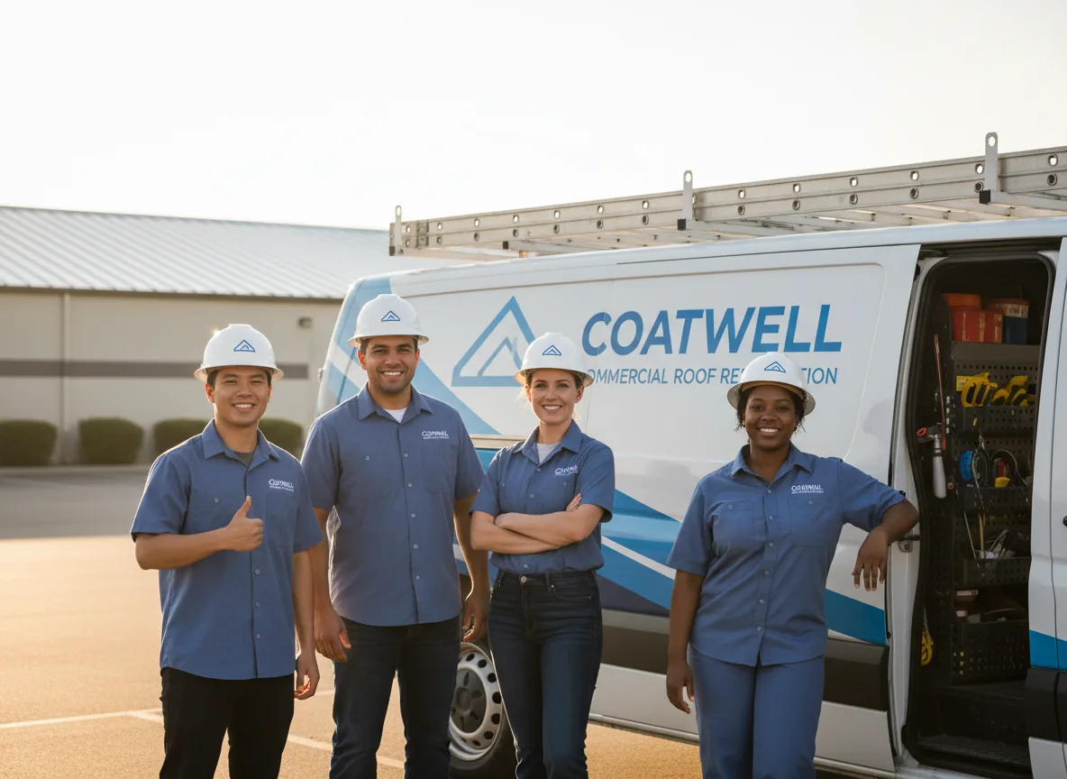 Commercial roof coating company in Glendale, MA